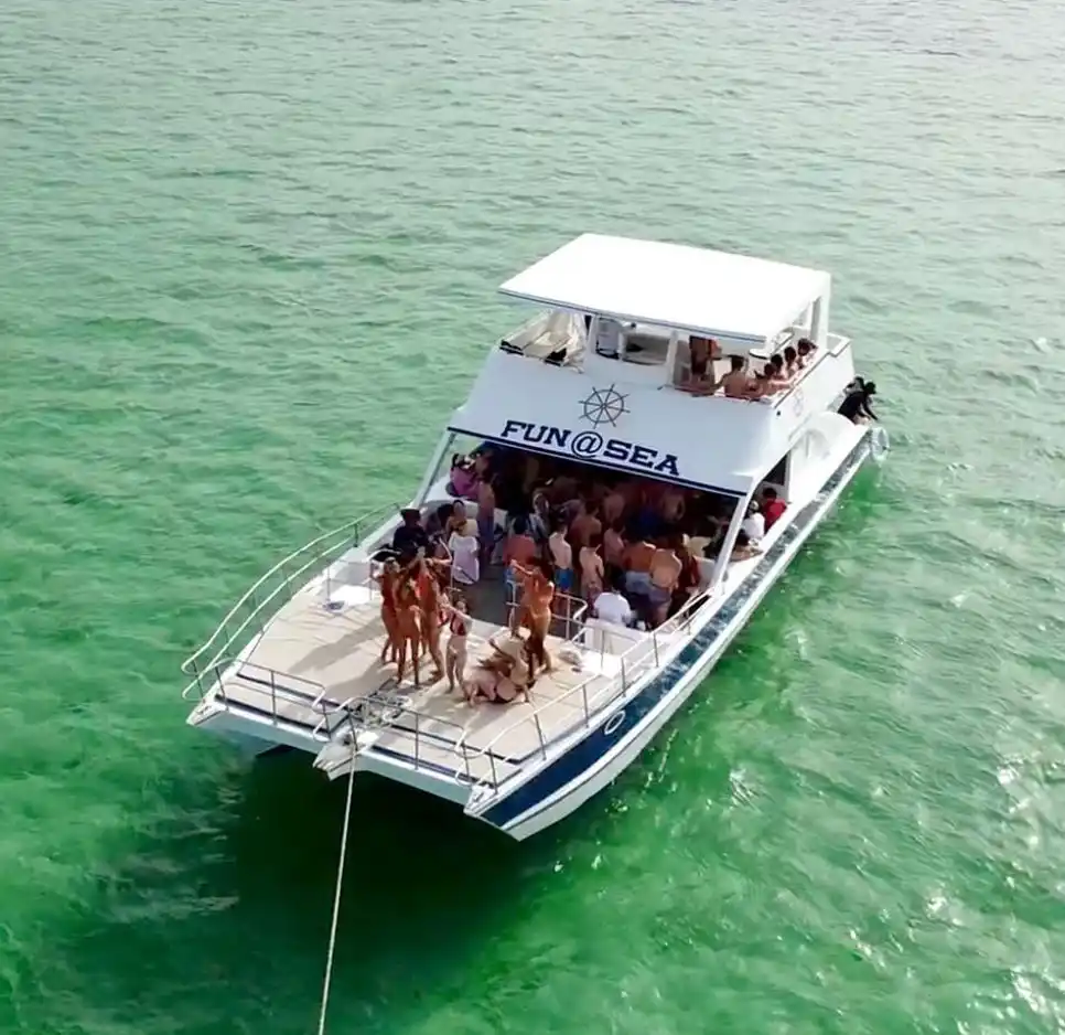 Catamaran sailing off Punta Cana