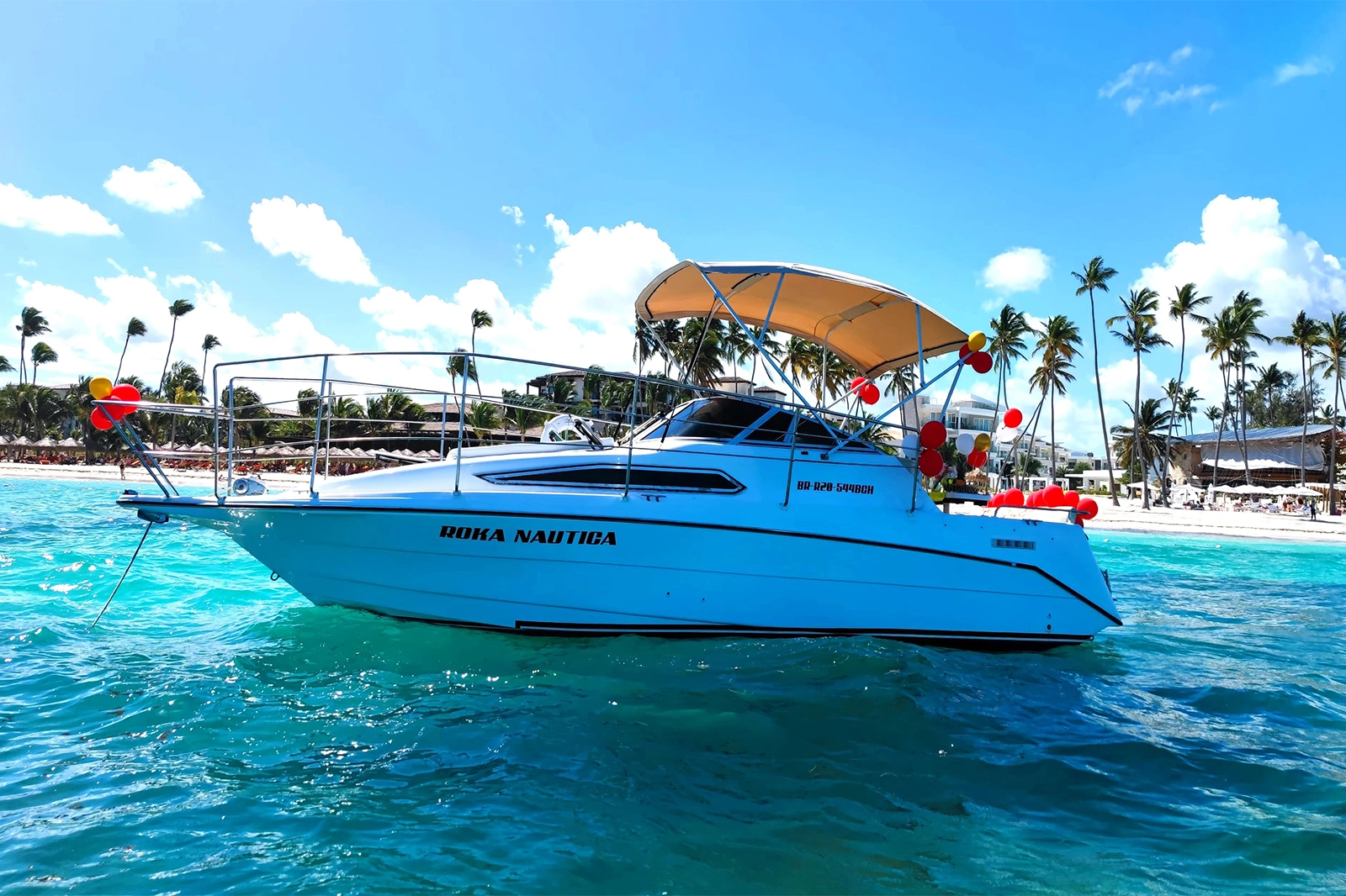 Liva Boat 26FT private birthday boat from Bavaro Beach