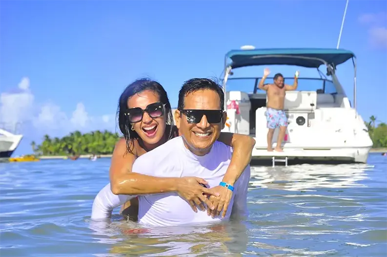 Group enjoying a private yacht in Punta Cana